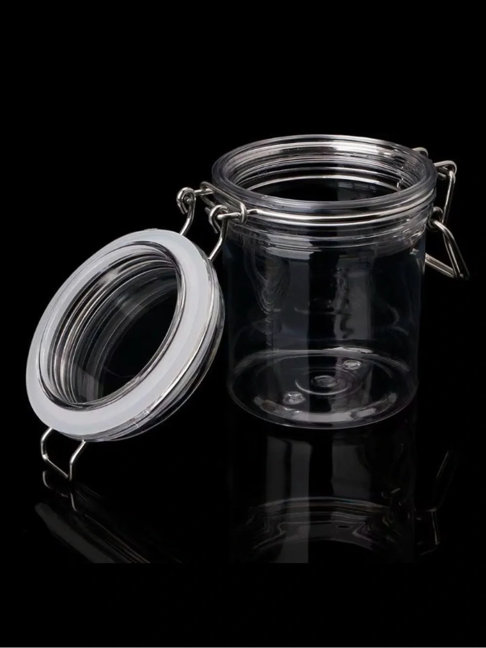 5 Clear Acrylic Clip Top Jar – 5 oz / 148 mL – New